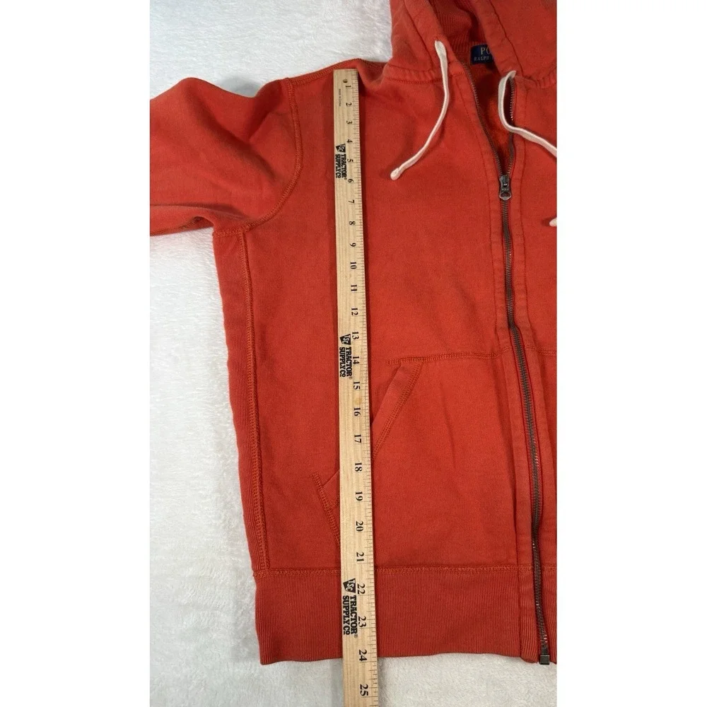 Polo Ralph Lauren Hoodie Large Full Zip Up Waffle Thermal Sweatshirt Casual